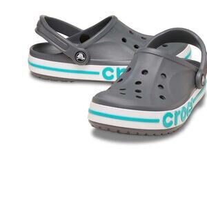 Crocs Unisex Bayaband Clog-Gray/Teal Size: Men 6/womens 8*NEW*